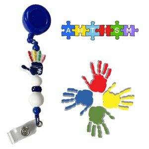 Colorful Autism Awareness Badge Reel